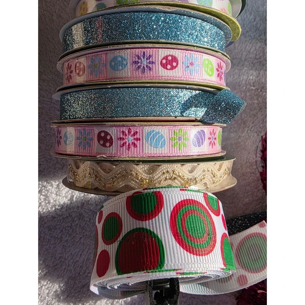 Holiday Inspirations Ribbon Lot Mickey‎ Halloween Easter Burlap Sequin Trim A5